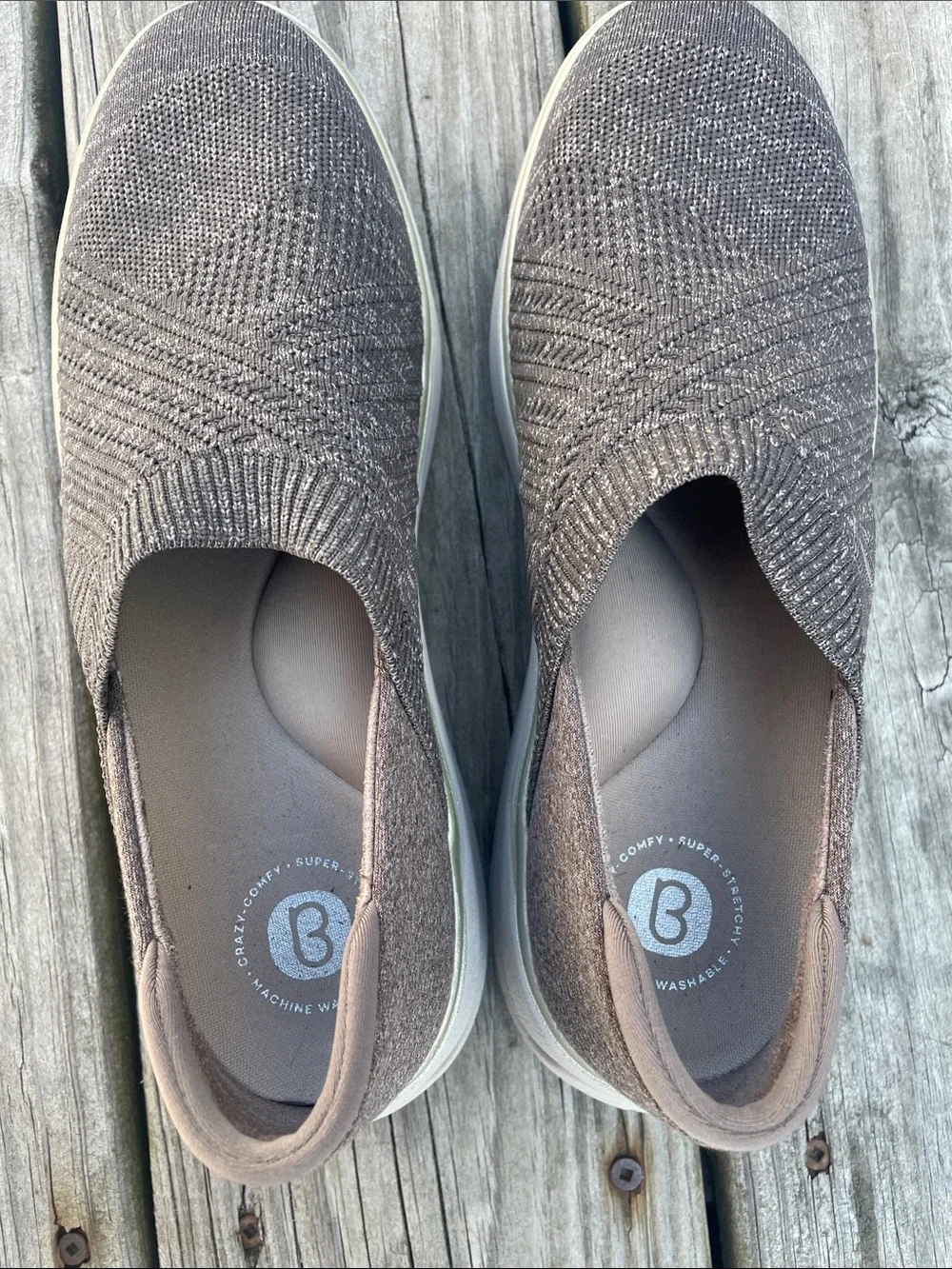 Bzees Slip-On Knit Loafers